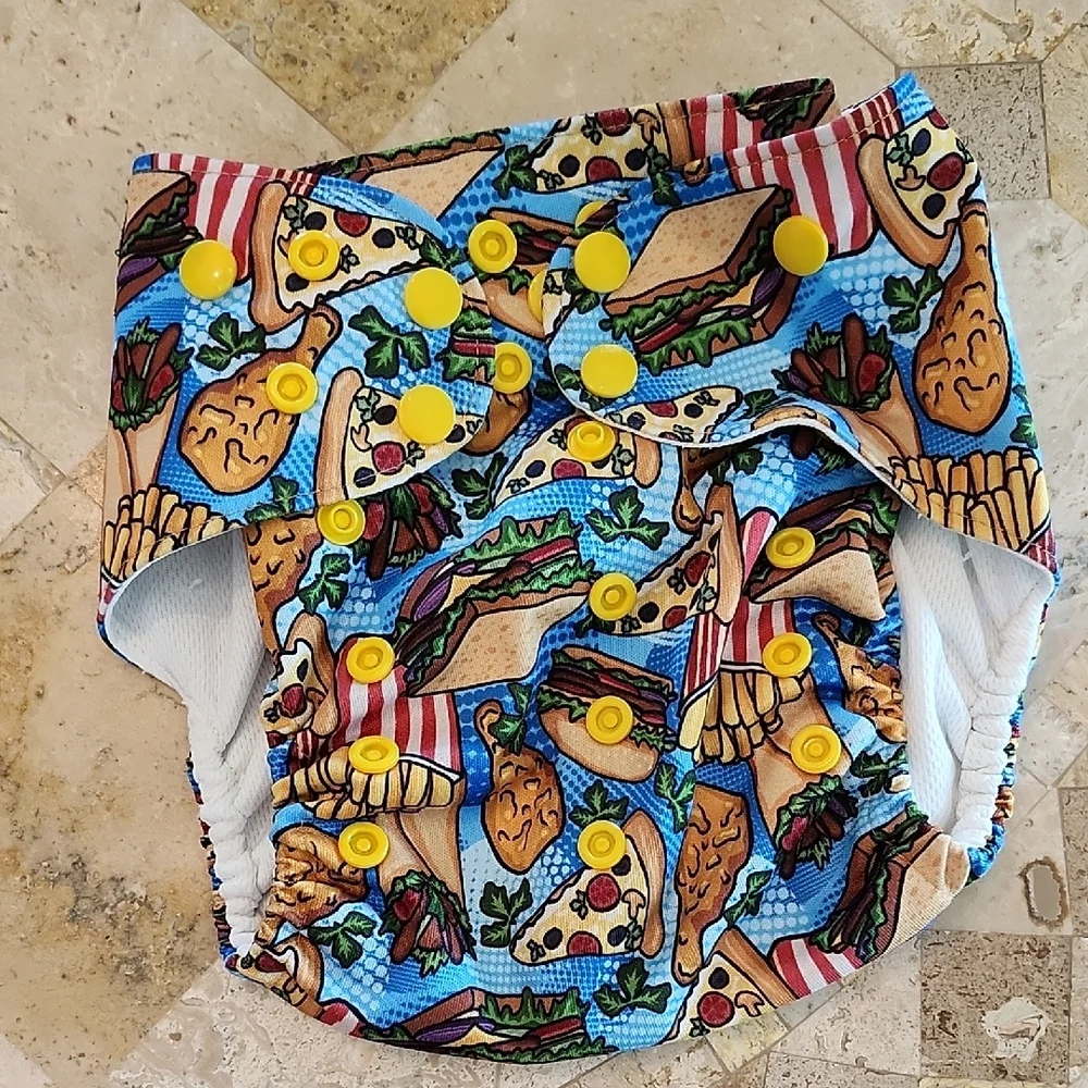 3 Colorful Baby Reusable Cloth Diapers